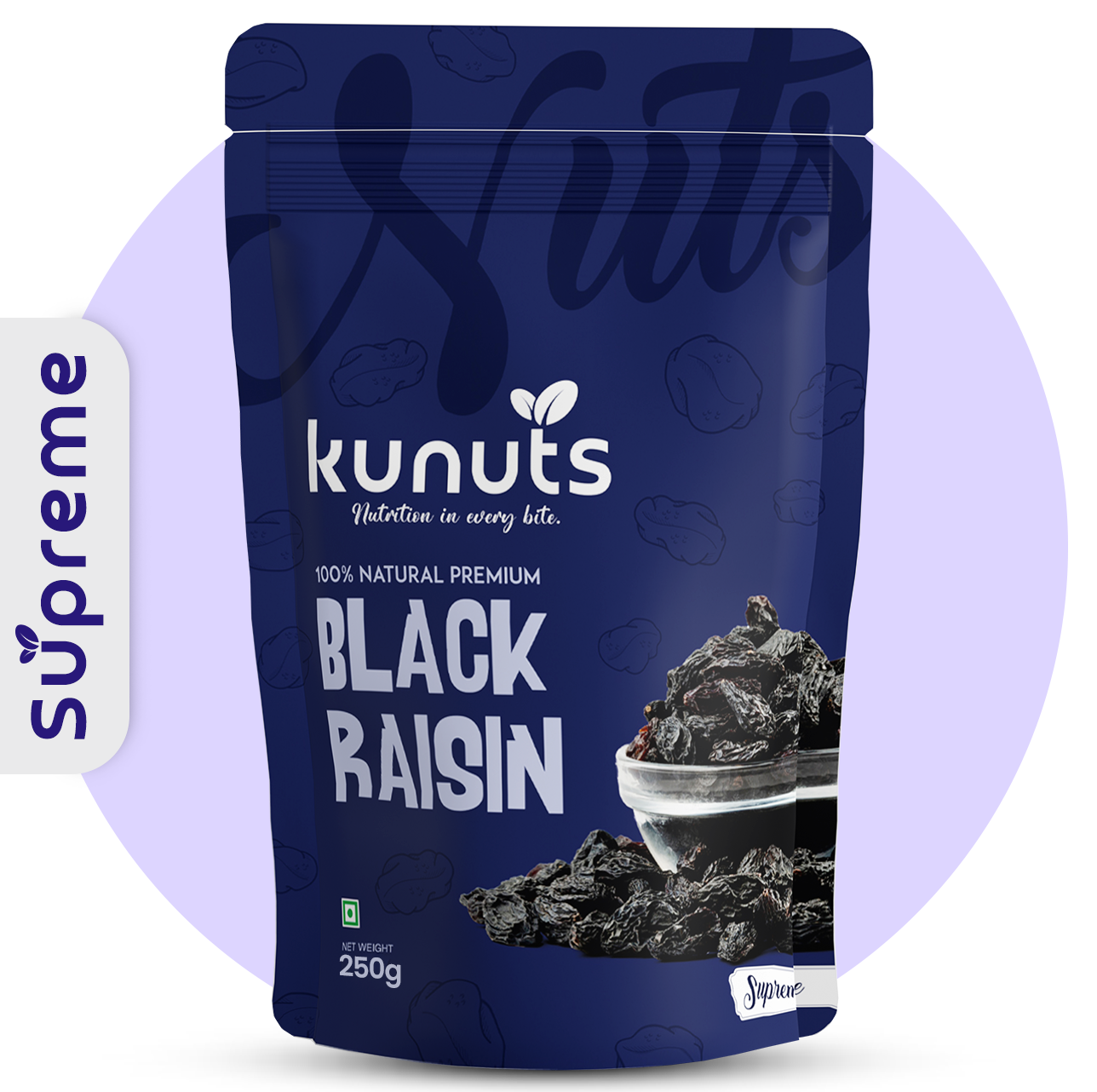 natural supreme black raisins